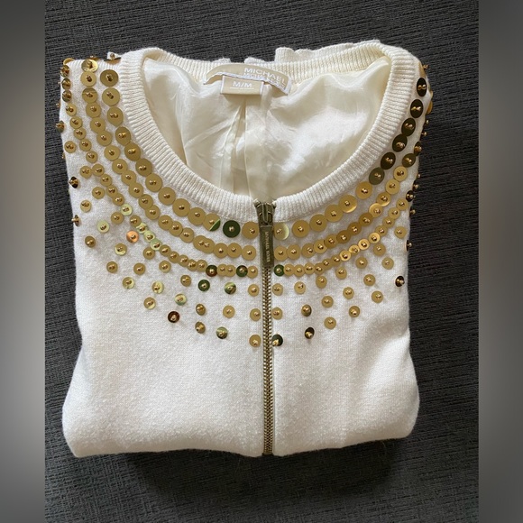 Women’s Micheal Kors Zip cardigan Sweater  M - Picture 1 of 6